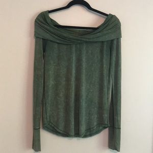 Green Free People cosmo cowl